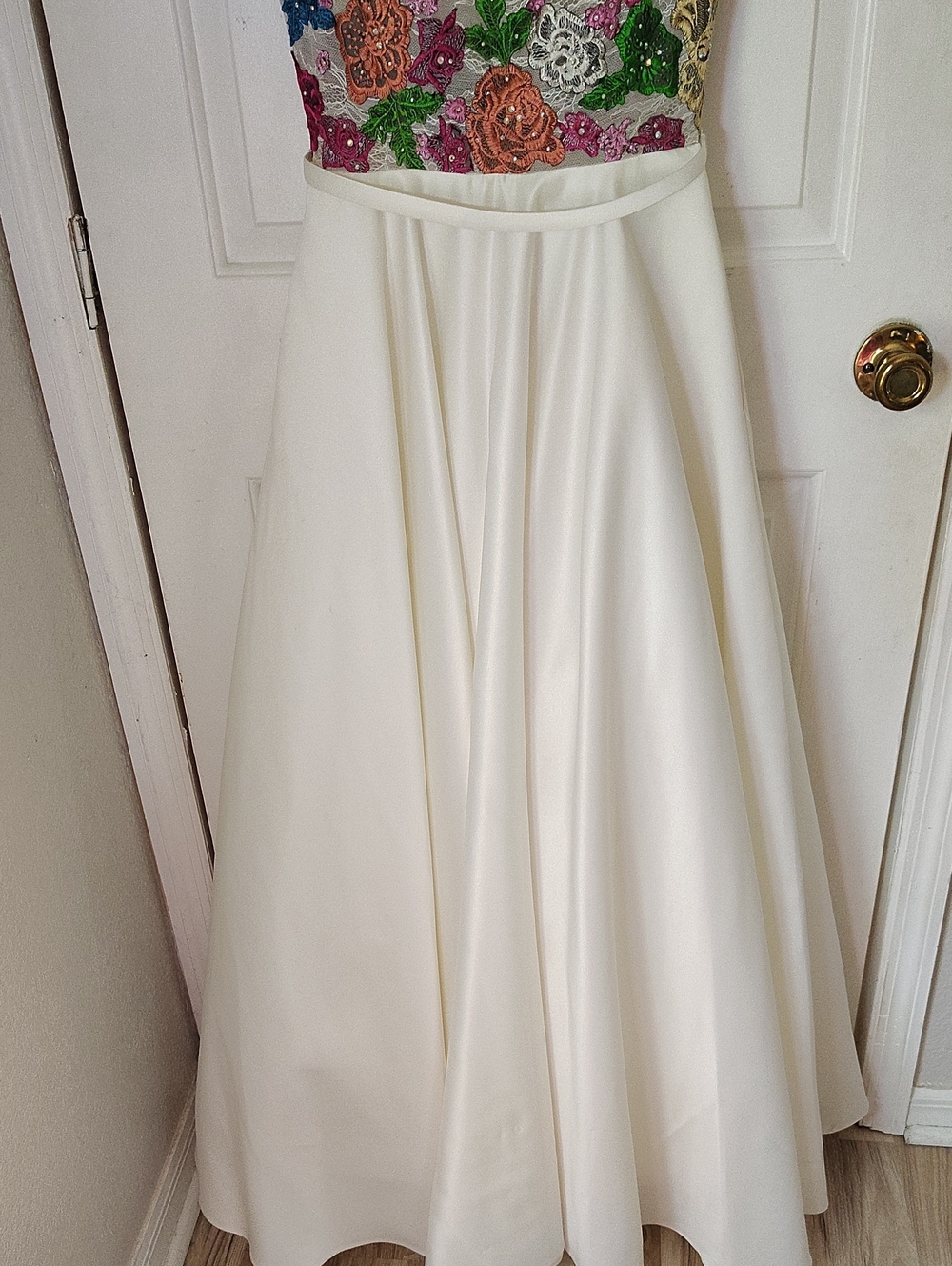 Madison James Sleeveless Lace Floral Bodice Wedding Dress - Picture 5 of 14